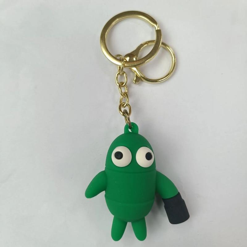 Cute REPO Robot Keychain Figure Soft Rubber Mobile Game Accessory Keyring Bag Charm Gift Collectible