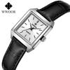 WWOOR New Fashion Women's Watches Square Quartz Waterproof Watches Retro Ladies Watches