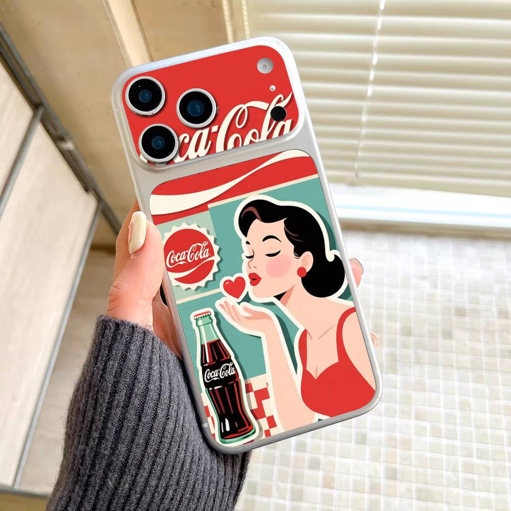 Логотип C-Coca C-Cola Модная обертка-наклейка для IPhone17 Pro/17pro Max Наклейка на телефон, Skin, Защитная пленка на заднюю панель, Полное покрытие