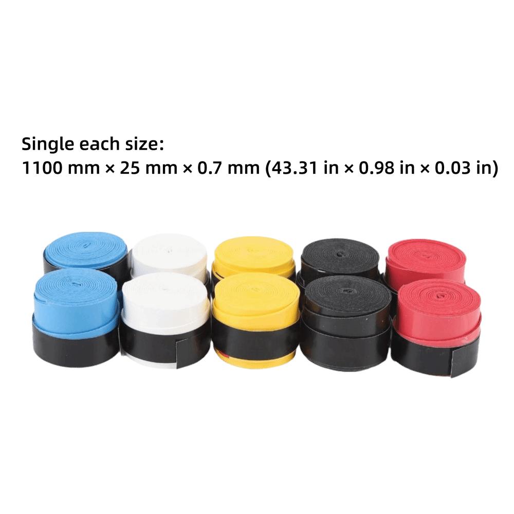 10pcs PU Material Handle Wrap 110cm Length Sports Grip Tape Convenient Racquet Overgrip For Sports