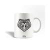 Ceramic Mug - Mandala - Bear - 30cl - Dishwasher Safe - White
