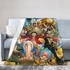 Одеяло аниме Луффи Фланелевый плед Постельное белье Диван Портативные Ультрамягкие Теплые Покрывала,