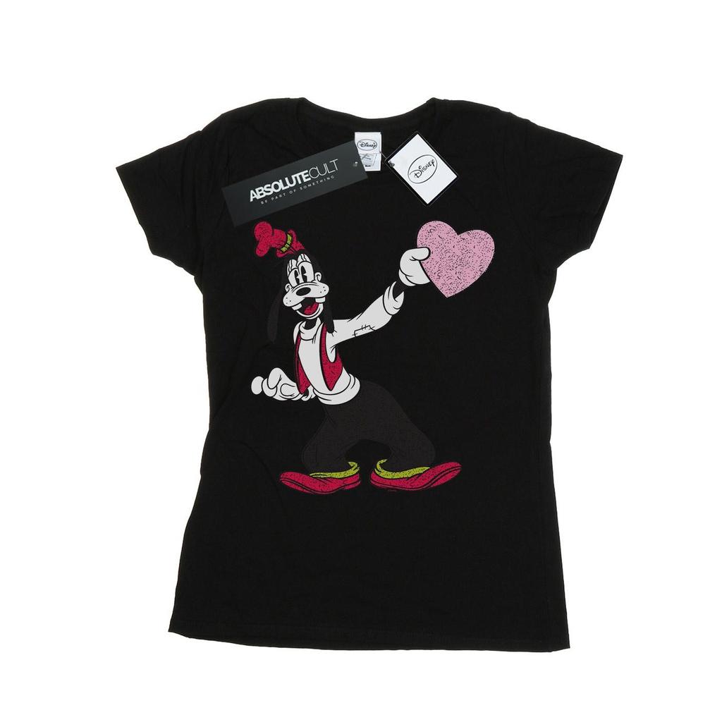 Disney Womens/Ladies Goofy Love Heart Cotton T-Shirt