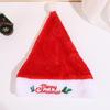 Красная шелковая рождественская шапка с вышивкой «Письмо Санта-Клаусу» и плюшевой снежинкой