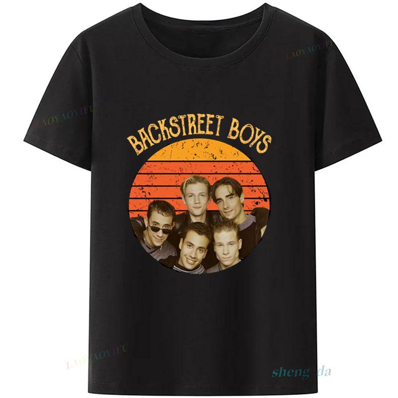 Backstreet Boys 90-е Винтажные Графика Рок-группы Футболки Унисекс Одежда Ретро Панк Футболка Официальная Футболка Дешевая Полиэстер Унисекс Футболка