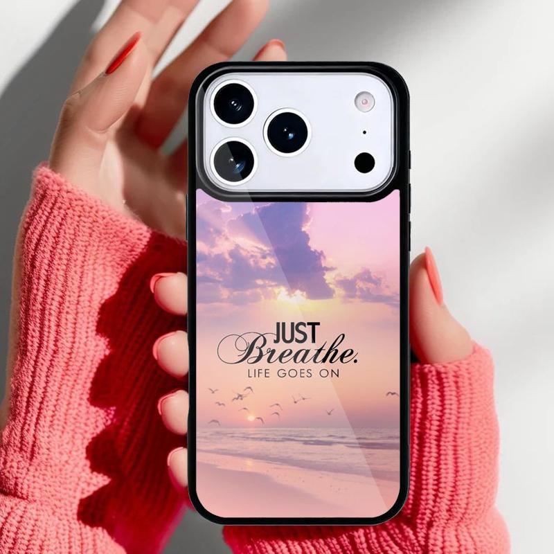 Чехол для телефона "Жизнь продолжается" для iPhone 17 16 15 14 13 Pro Max Задняя крышка для 12 11 Pro Coque