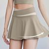 Tennis Skort Trendy Solid Color Sweat Absorbing Tennis Skort Women High Waist Mini Skater Skirt Golf Skirt Gym Bottoming