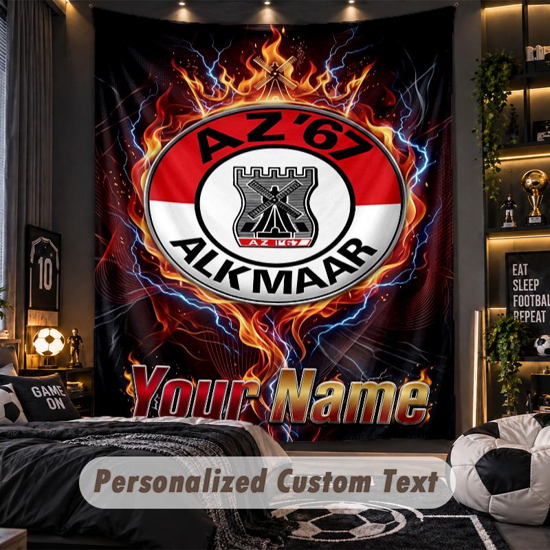 TapestryAZ Alkmaar Custom Name Text Personalized Wall Hanging Tapestry Home Wall Decor