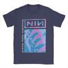 Синие и фиолетовые футболки NIN Nine Inch Nails для мужчин, забавные футболки из чистого хлопка, с круглым вырезом, с коротким рукавом, одежда для взрослых