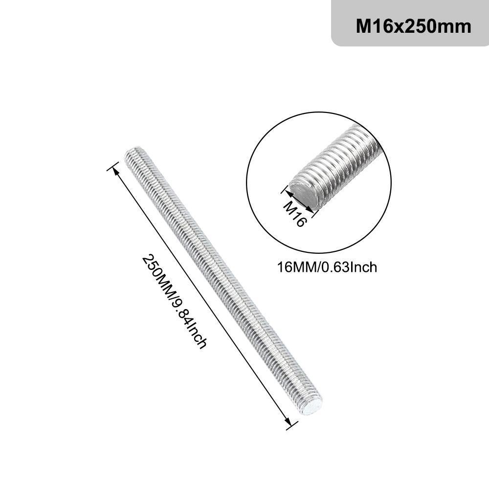 1шт резьбовой стержень 304 нержавеющая сталь винт M2 M2.5 M3 M4 M5 M6 M8 M10 M12 M16 M18 M20