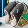 Мужские и женские новые водонепроницаемые хлопковые тапочки осенне-зимние домашние тапочки на толстой подошве теплая обувь для пар