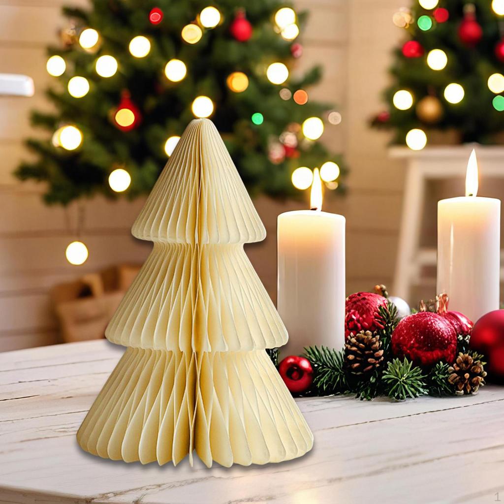 Бумажный декор Рождественской елки 3D Соты Современное декоративное украшение Настольное