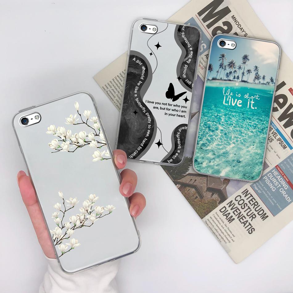 Для iPhone 4 5 5S 6 Plus Чехол для телефона Чернильная живопись Мягкая прозрачная силиконовая задняя крышка Для Apple iphone4 iphone5 5 S iphone6 6+ Funda