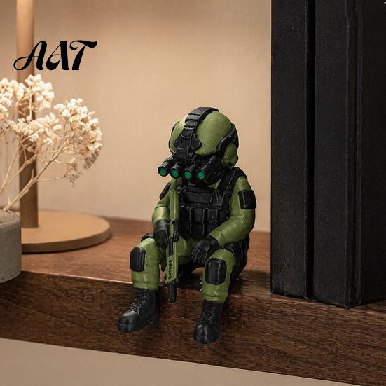 Военный Солдат Фигурка 3D Печатная Настольная Фигурка, Модель, Миниатюрная Фигурка Бойца Украшение для Дома Офиса Автомобиля И Коллекционирования Любителями Боевая