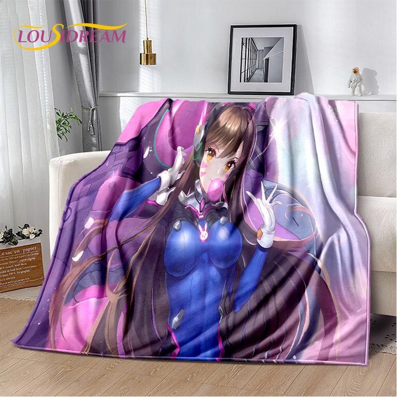 Мягкое плюшевое одеяло Overwatch Gamer DVA Reaper, фланелевое одеяло, плед для гостиной, спальни, кровати, дивана, пикника, ребенка 3D