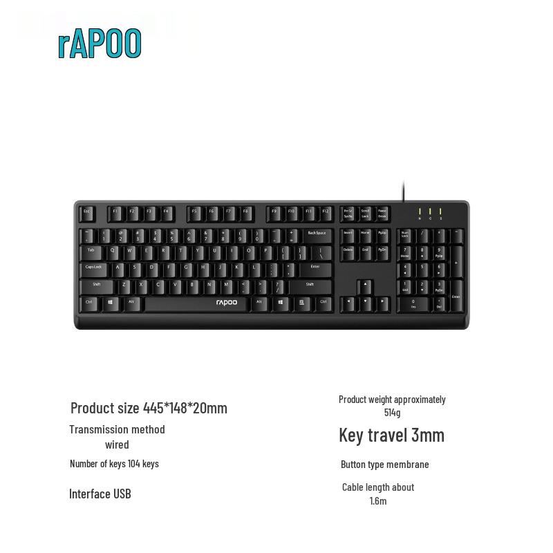 Проводная клавиатура Rapoo NK1500