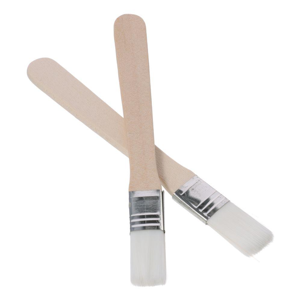 1/12Pcs 0.6 inch Painting Tool Nylon Bent Head Cabinets Wood Handle Wall