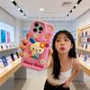 Держатель для iPhone 16/15/14PM Мультяшный Цветок Кролик Apple 13Promax Силиконовый Чехол для Телефона