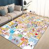 2025 New Style Lankybox Boxy Foxy Rocky Cartoon Carpet Rug for Living Room Bedroom Home Sofa Decoration,kids Non-slip Floor Mat