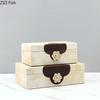 Lovely Flowers Decorative Box Leather Jewelry Boxes Rectangle Cosmetic Jars Dresser Table Desktop Exquisite Jewelry Storage Jar
