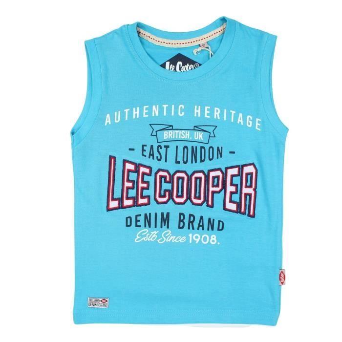 T-shirt - Lee Cooper - GLC1142 DE S3-4A - Bleu - Garçon - Manches courtes