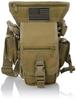 Leg Pouch 10 Pockets with Embroidered Patch Military Waterproof Leg Pouch Tan [F-style] F-SD010777