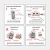 Регулируемый стальной зажим-карабин для троса 1-4 мм для DIY-подвешивания светильников, телескопические зажимы с двойным отверстием, фиксаторы резьбы