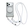 Прозрачный чехол с ремешком для iPhone 17 Pro Max 16 15 13 12 11 14 Plus Air Crossbody Шнурок Пластиковая подставка-зеркало Магнитный держатель Чехол