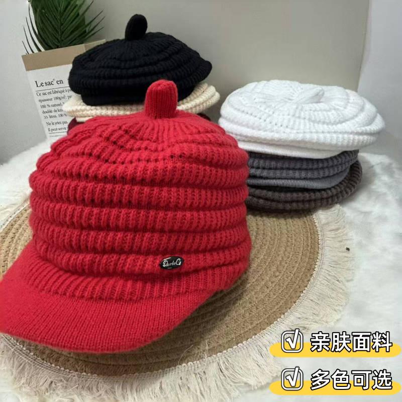New models in the elderly hat women's autumn and winter mother fashion versatile wool hat fleece thickened warm knitted hat