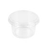 50Pcs 150/250ml Disposable Salad Cups Clear Plastic Round Shape Dessert Cups with Lid Leak-Proof with Lid