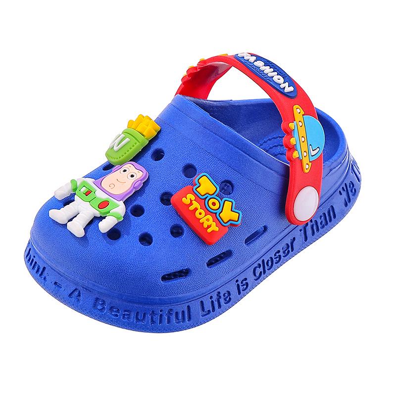 Kids' Cartoon Astronaut Closed-Toe Summer Sandals – Non-Slip, Soft Sole Clogs for Boys & Girls