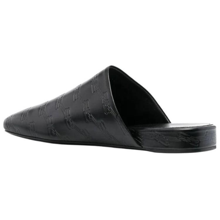 Balenciaga Leather Cosy BB Mules 'Black' Men's 743926WB7221000