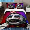 3PCS Horror Clown Laughing 3pcs Bedding,Including 3PCS Duvet Cover And 2pcs Pillowcases Perfect for Christmas,Ideal for Bedroom, Dormitory