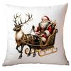 New Christmas Pillowcase High-end Light Luxury Black Gold Color Printing Home Cushion Pillowcase
