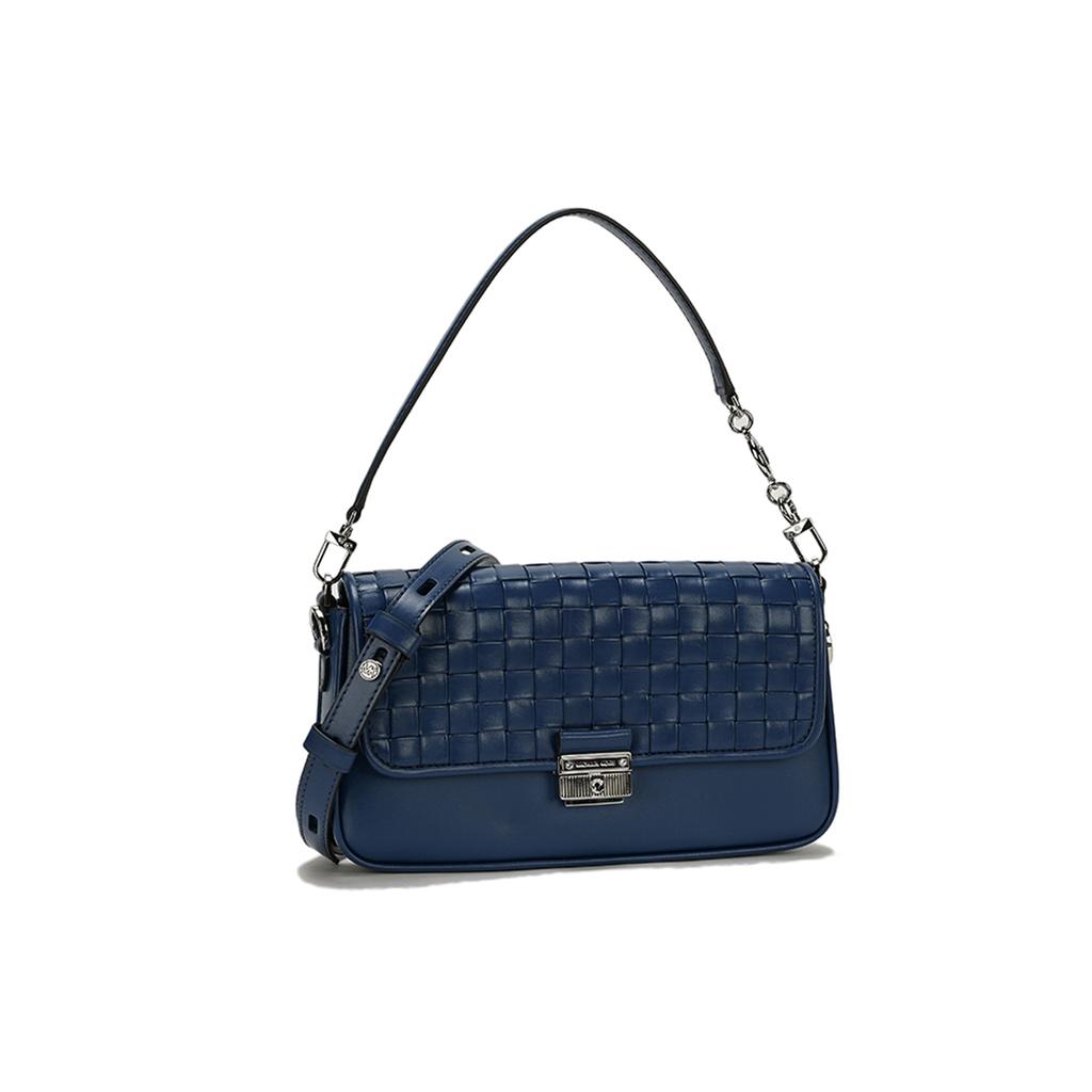 Michael Kors Сумка-багет Bradshaw из искусственной кожи, Сумка через плечо, Сумка женская Темно-синяя
