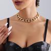 Trendy European & American Hip-Hop Geometric Statement Necklace for Women