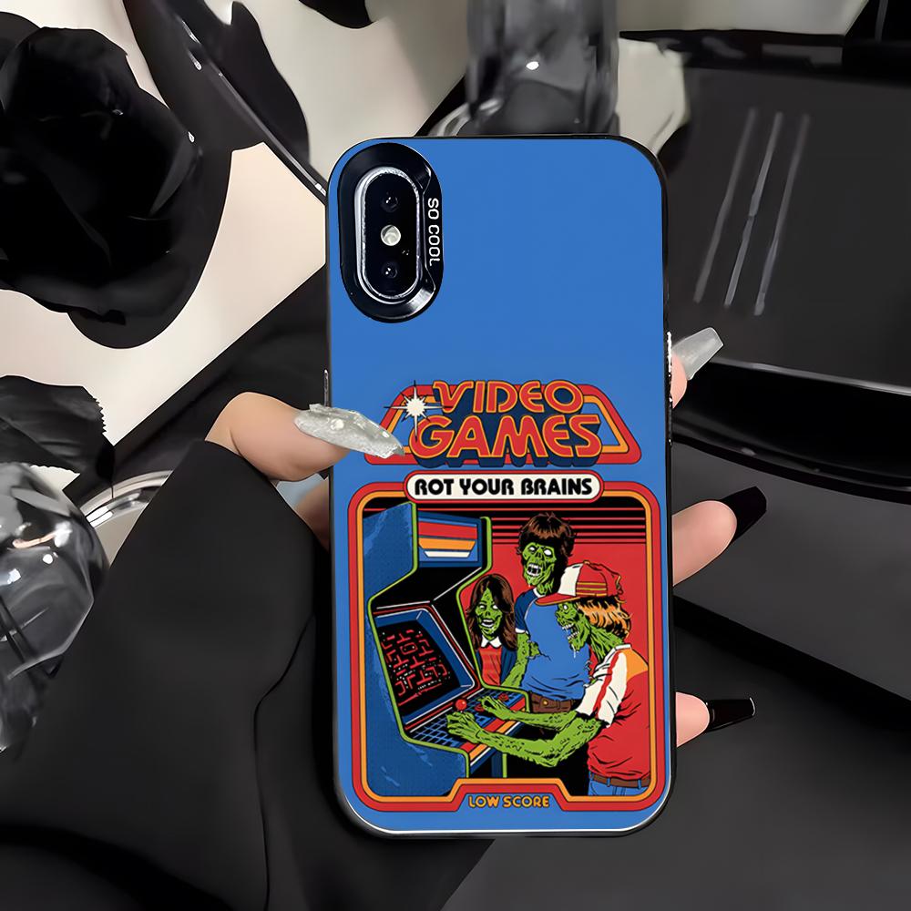 Чехол для телефона Steven Rhodes Horror для iPhone 17 Air 16 E 15 14 Plus 13 12 11 Pro Max Цветной Серебристый Чехол