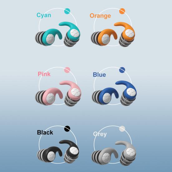 1 пара плавательных берушей Эргономичные Удобные в носке Портативные Водонепроницаемые Мягкие Вкладыши для ушей Защита слуха Многоразовые Унисекс Шумоподавление Силиконовые