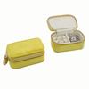 Hot Sale Mini Portable Jewelry Storage Packaging Boxes Pu Leather Velvet Ring Travel Display Zipper Cases