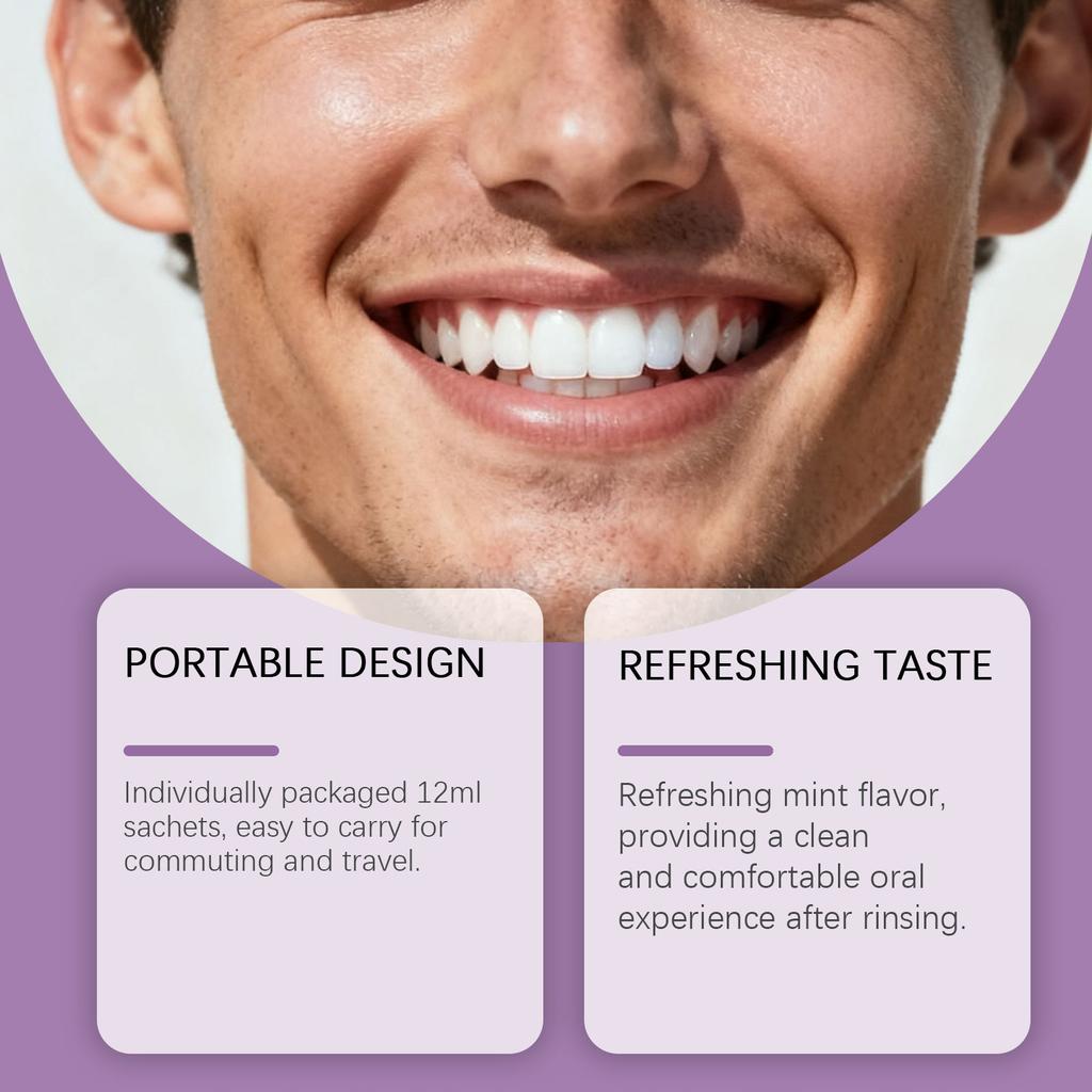 AMZ Fresh Mint Portable Mouthwash - Mint Fragrance for Fresh Breath and Daily Dental Care