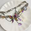 Colorful Butterfly Tassel Necklace Sweet Sweet Choker Fashion Y2k Clavicle Chain  Gift