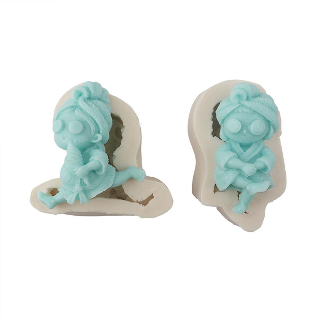 Силиконовая форма для свечей с ангелом и девочкой для изготовления украшений ручной работы, смоляные формы для благовоний и свечей, цементная статуя, искусство