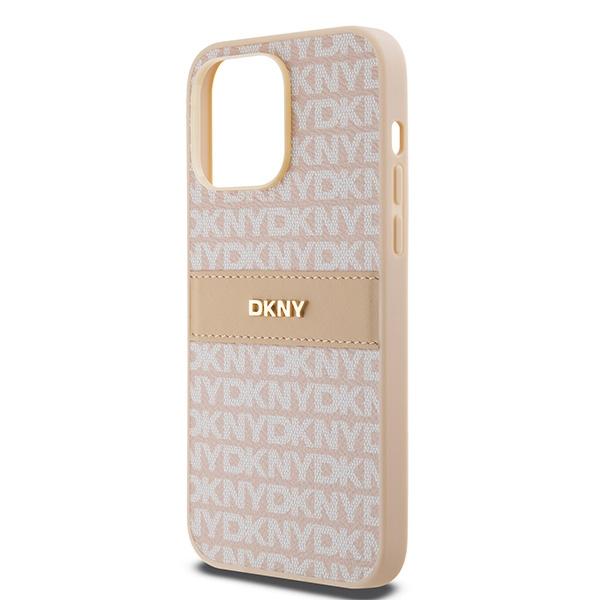 Dkny Dkhcp14Lprthslp Iphone 14 Pro6.1 Różowy/Pink Hardcase Leather Mono Stripe & Metal Logo