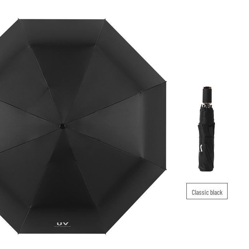 Женский автоматический складной зонт от солнца и дождя с защитой от УФ-лучей и логотипом