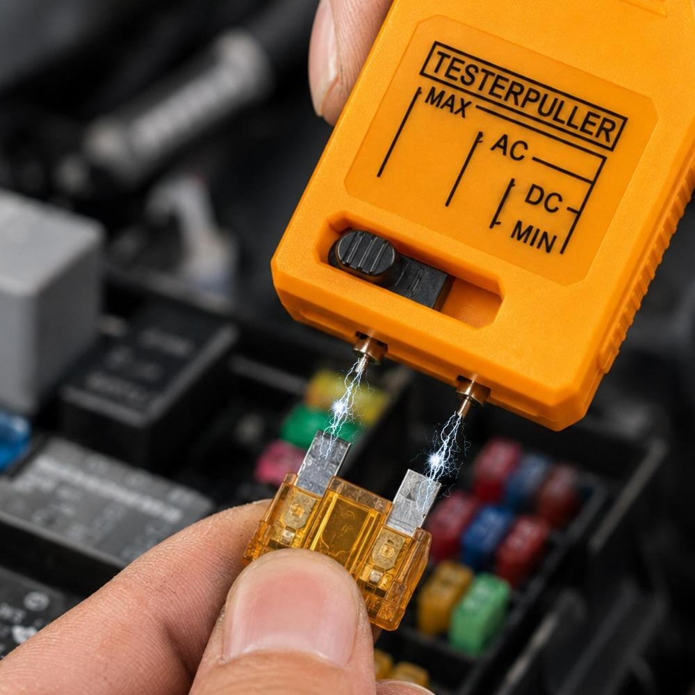 Automotive Fuse Tester Puller Adjustable Probe Tool for Mini Standard Max Blade Fuses LED Indicator Diagnostic Circuit Checker Fuses4