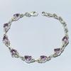 Natural Pink Amethyst Gemstone 925 Solid Sterling Silver Gift Bracelet 7-8" D2i96
