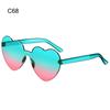Funny Gradient Lenses Colorful Party Sun Glasses Heart-shaped Sunglasses Shades Heart Glasses