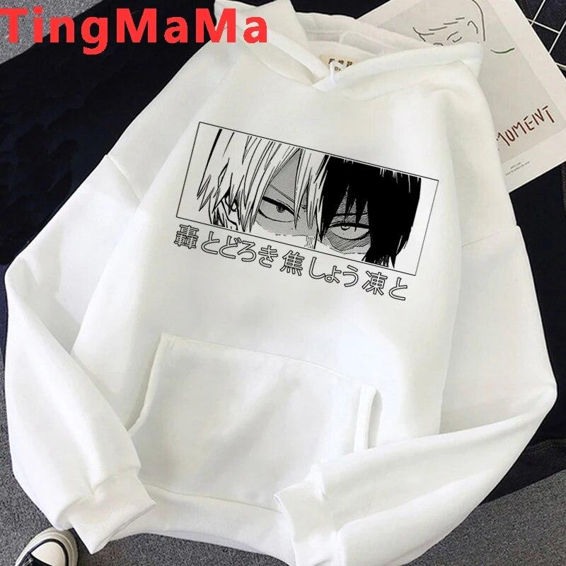Толстовки с капюшоном из японского аниме «Мой герой Академии» унисекс Kawaii Shoto Todoroki уличная одежда с графикой унисекс толстовки Harajuku Dabi мужские унисекс