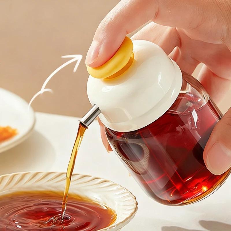 Бытовая нажимная количественная бутылка для масла, Бытовая бутылка для соевого соуса, уксуса, приправ, Бутылка для приправ с точным контролем масла
