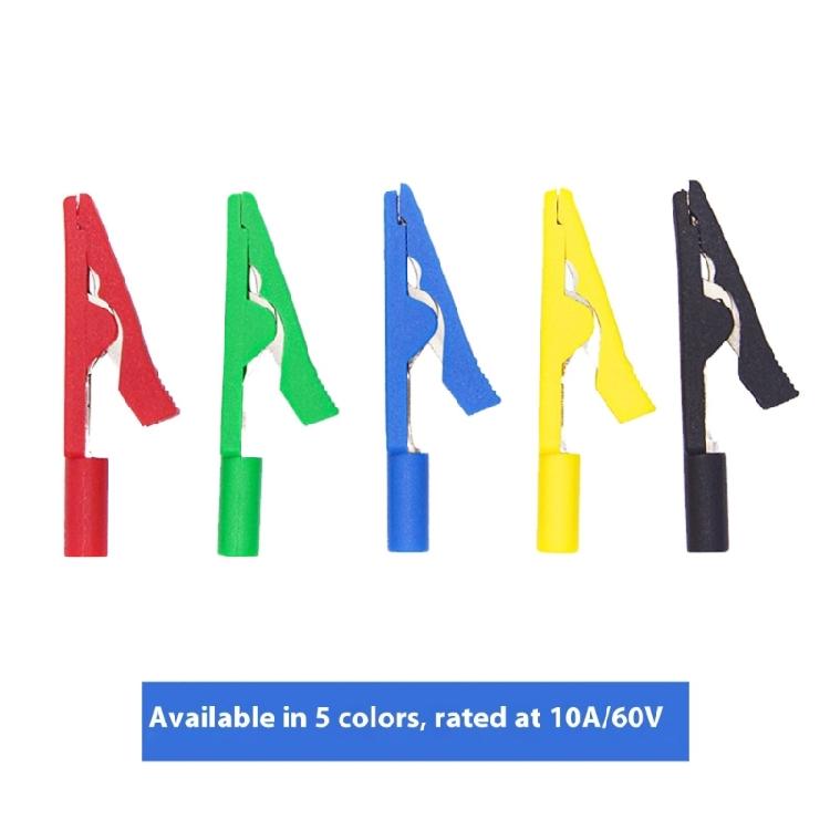 2mm 10A Insulated Alligator Clip Premium Copper Construction Secure Electrical Testing Clamps for Engineers